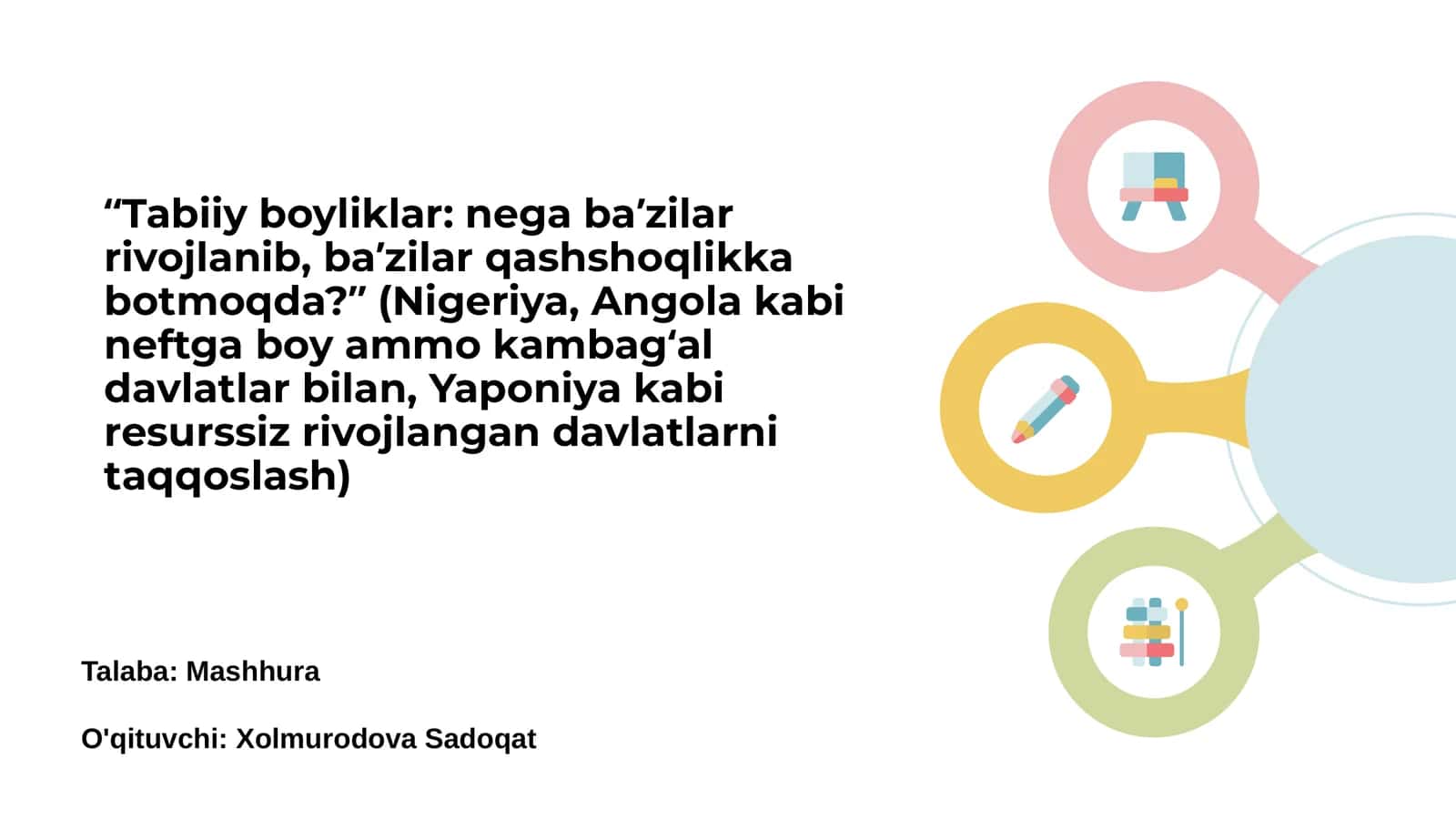 Tabiiy boyliklar va rivojlanishdagi farqlar 1