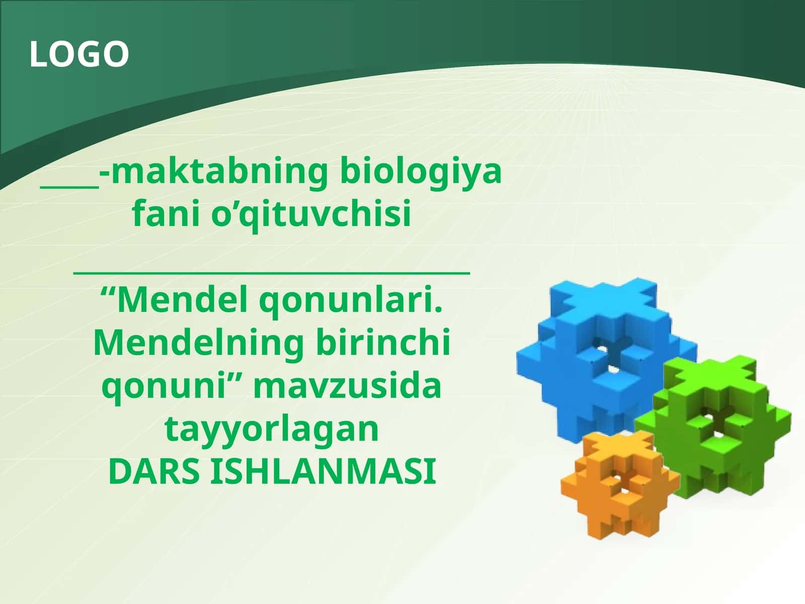 9-sinf Biologiya dars ishlanma. Mendel qonunlari. Mendelning birinchi qonuni 1