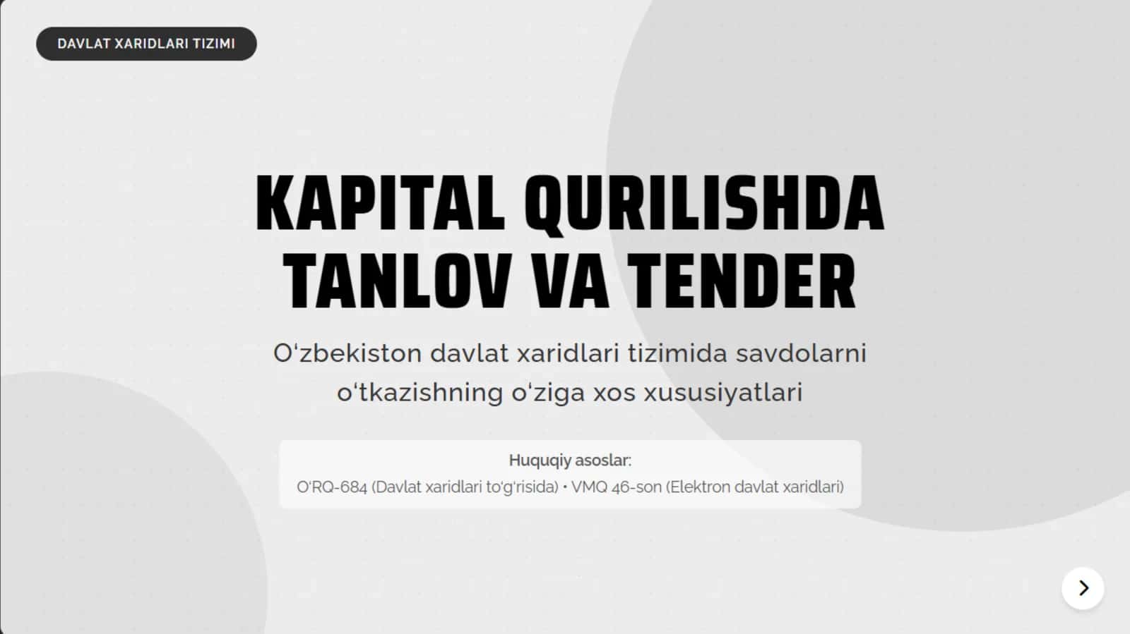 Kapital qurilishda tanlov va tender savdolari 1