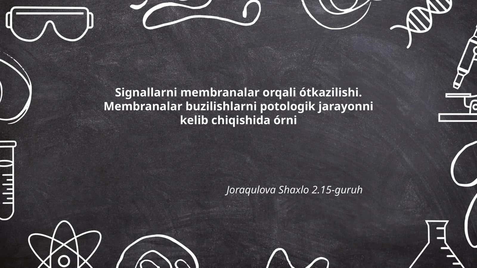 Signallarni membranalar orqali ótkazilishi 1