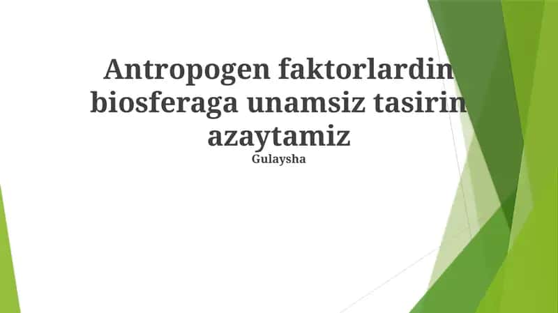 Global' isınuw ha'm klimat o'zgerisler 1