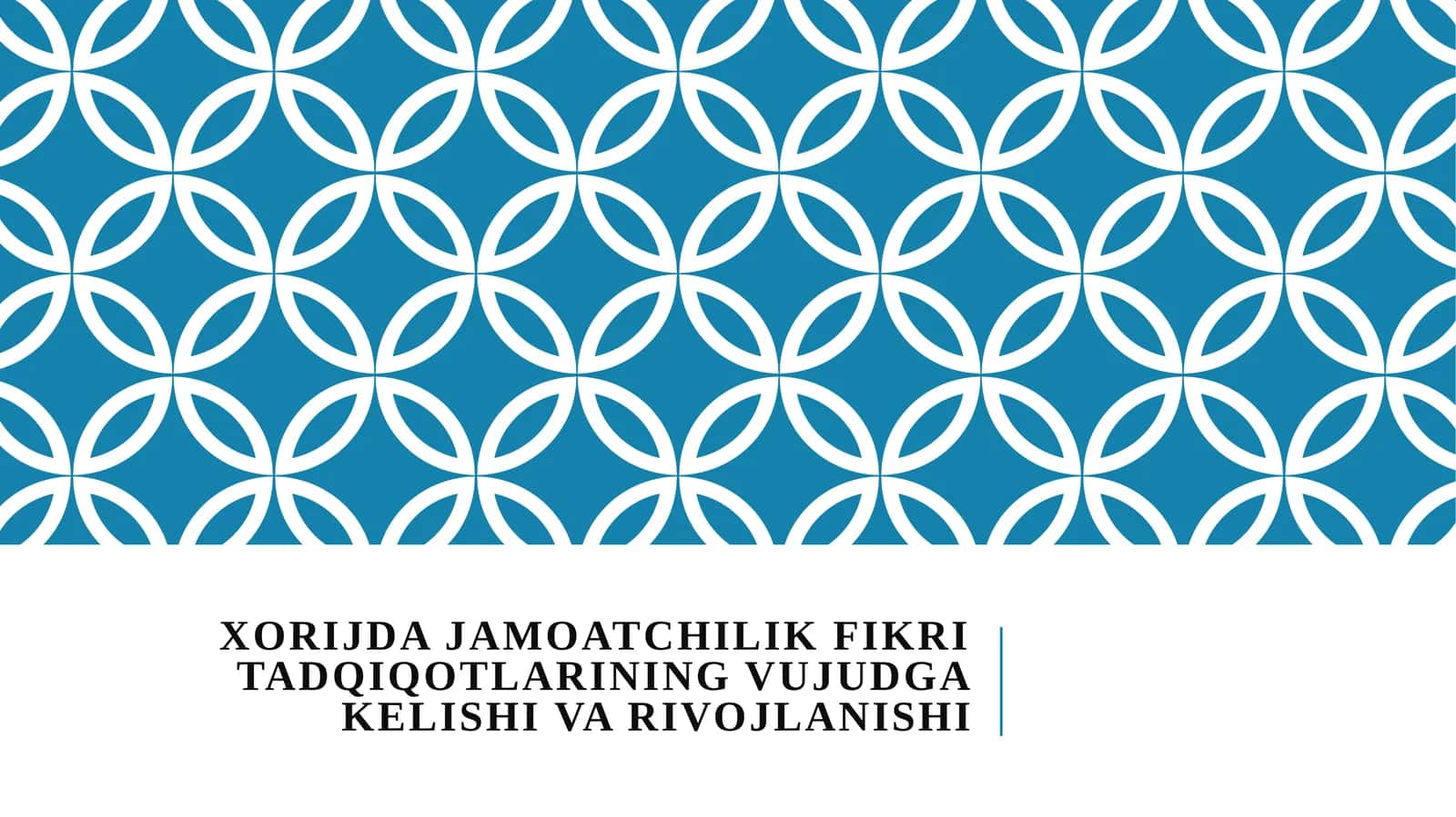 Xorijda jamoatchilik fikri tadqiqotlarining vujudga kelishi va rivojlanishi 1
