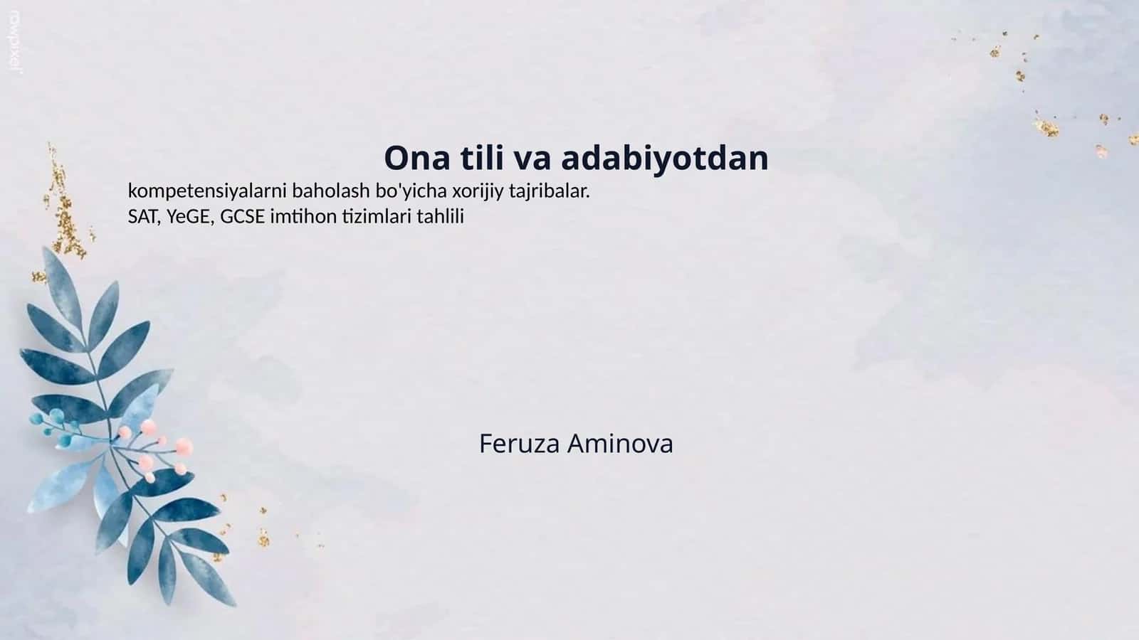 Ona tili va adabiyotdan 1