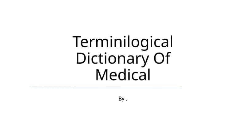 Terminologik Tibbiy Lug'at 1