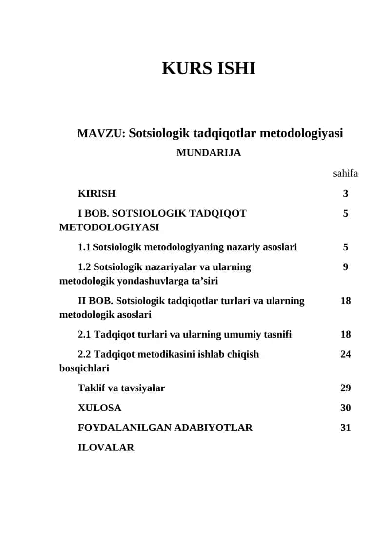 Sotsiologik tadqiqotlar metodologiyasi 1