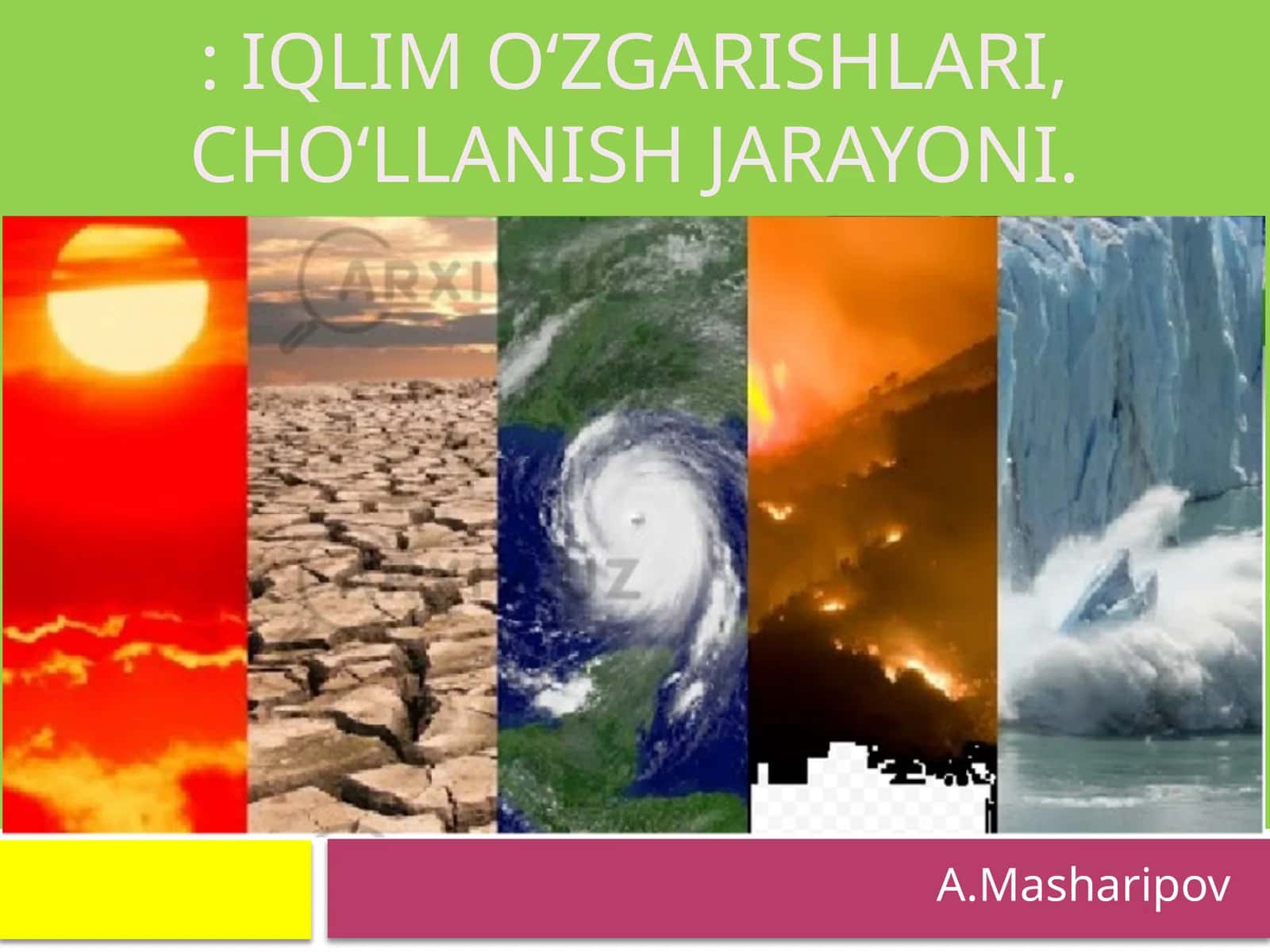 Iqlim o‘zgarishlari, cho‘llanish jarayoni 1