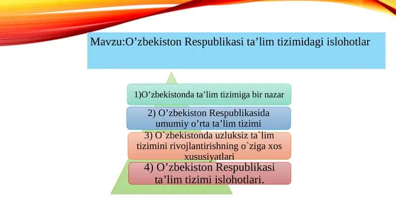 O’zbekiston Respublikasi ta’lim tizimidagi islohotlar 1