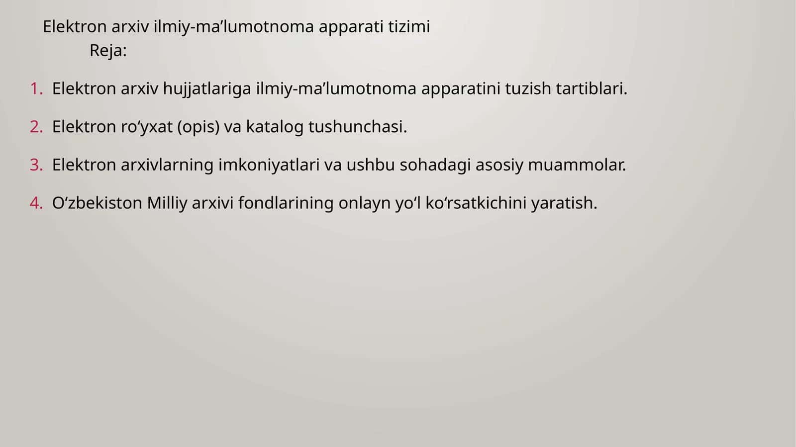 Elektron arxiv ilmiy-ma’lumotnoma apparati tizimi 1