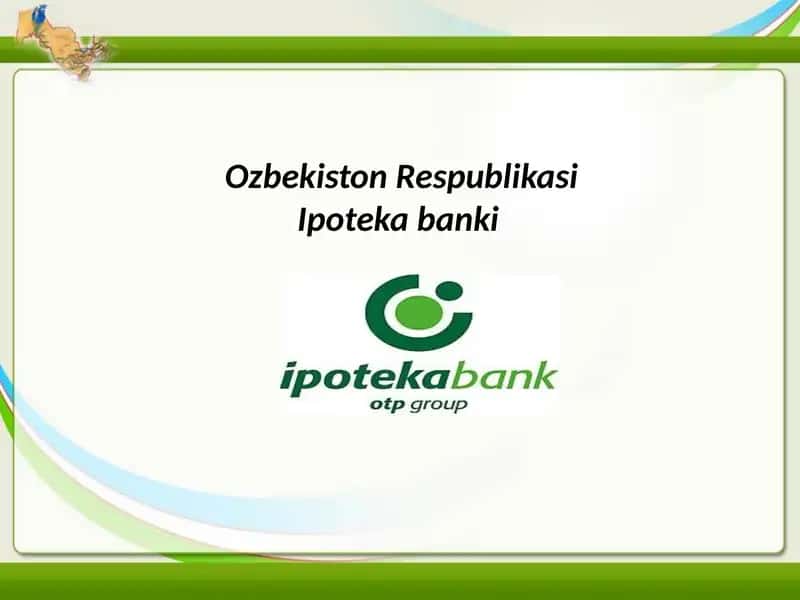 Ipoteka bankining yillik koʻrsatkichlari slayd koʻrinishida 1