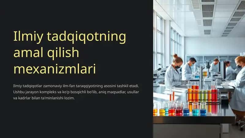 Ilmiy tadqiqotning amal qilish mexanizmlari 1