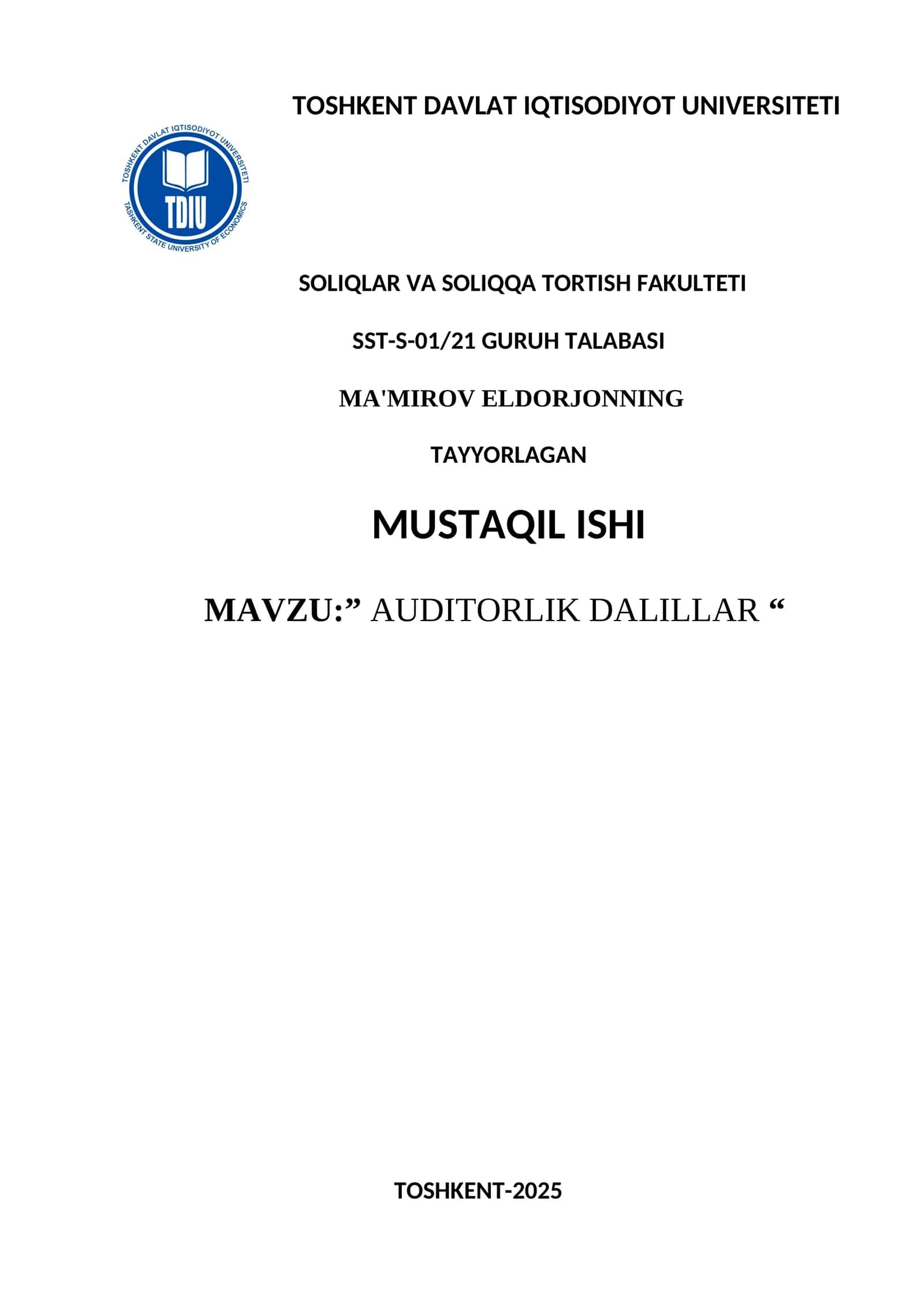 AUDITORLIK DALILLAR 1
