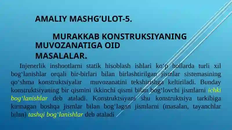 Amaliy Mashg’ulot-5