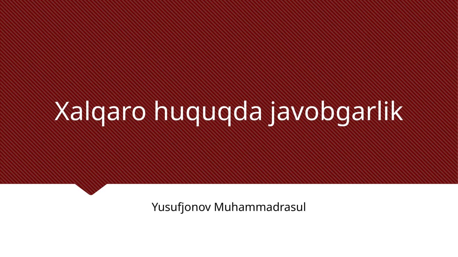 Xalqaro huquqda javobgarlik 1