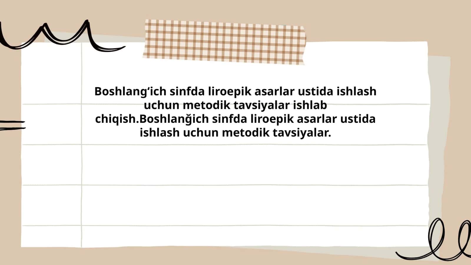 Boshlangʻich sinfda liroepik asarlar ustida ishlash uchun metodik tavsiyalar 1