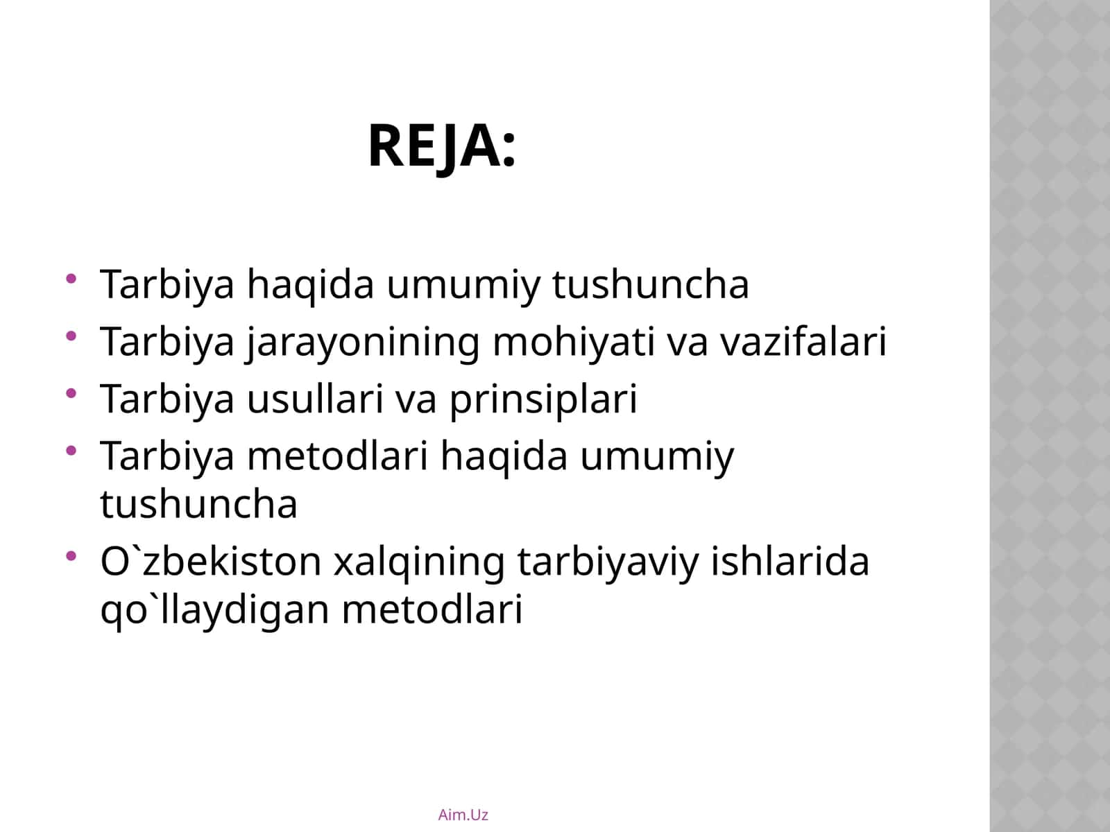Tarbiya haqida umumiy tushuncha 1