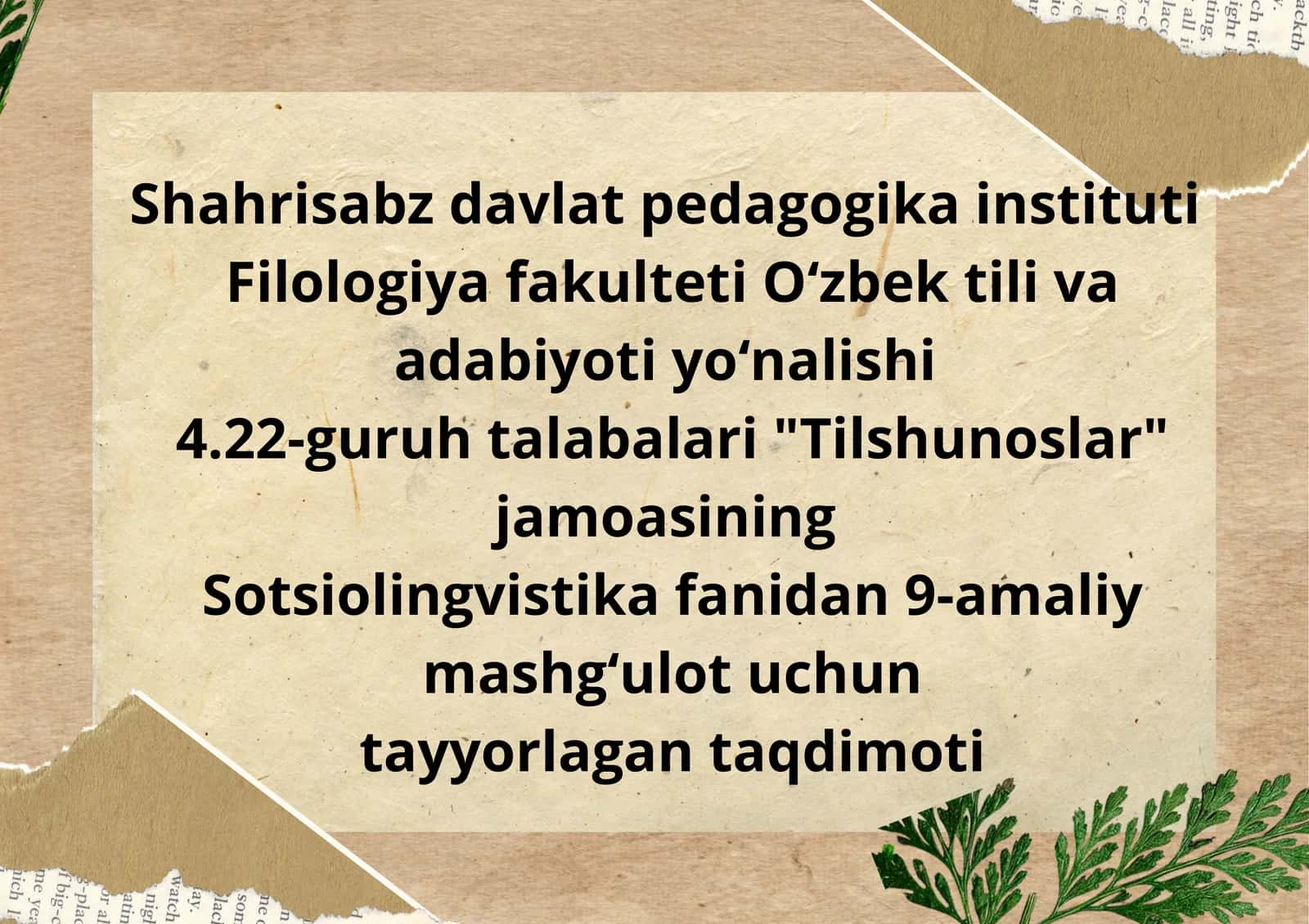 Amaliy sotsioling-vistika 1