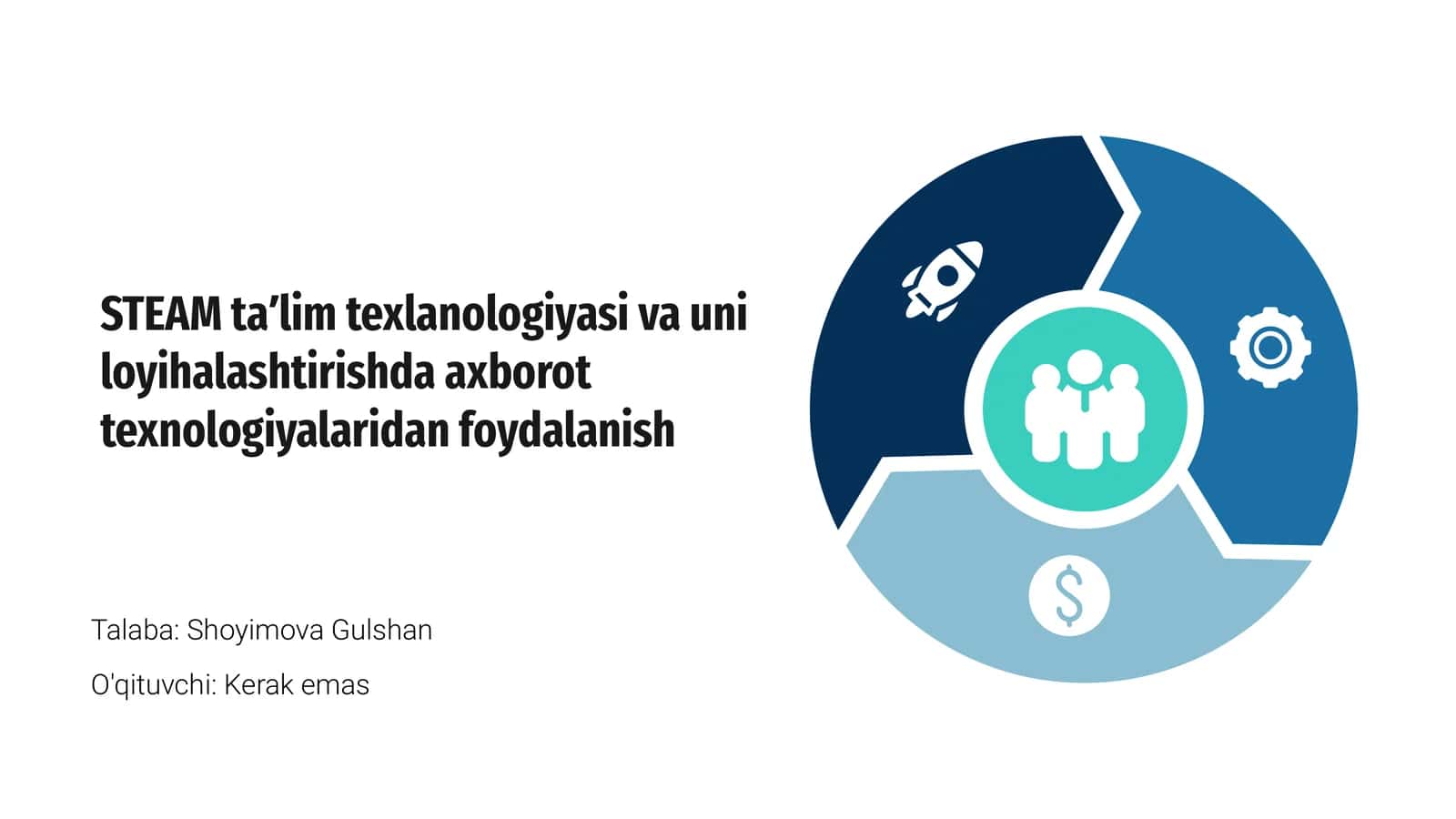 STEAM ta'lim texlanologiyasi va uni loyihalashtirishda axborot texnologiyalaridan foydalanish 1
