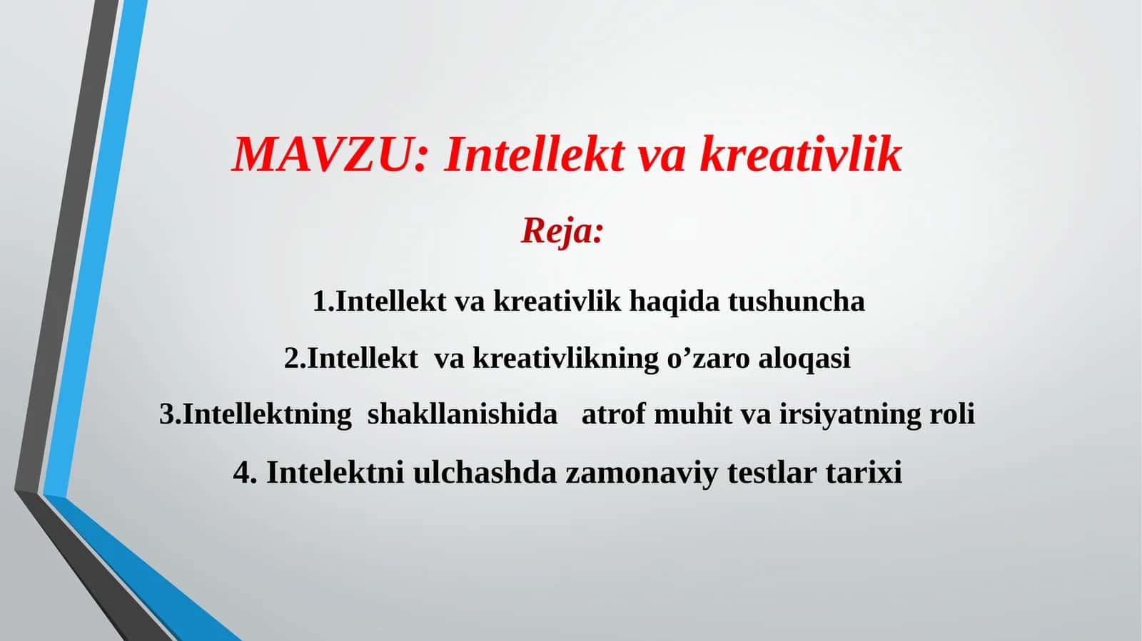 Intellekt va kreativlik 1