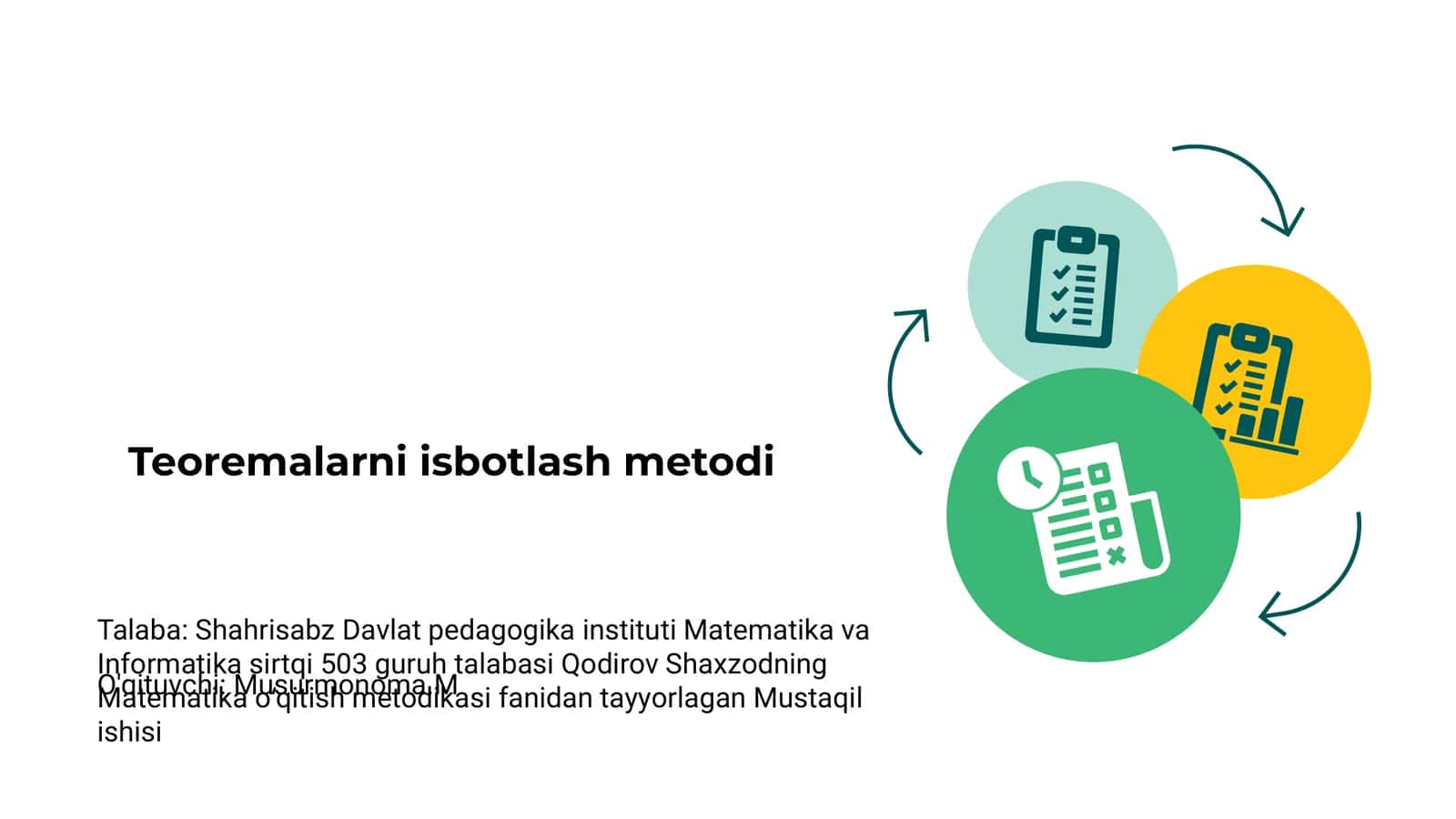 Teoremalarni isbotlash metodi 1