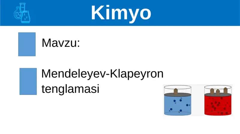 Mendeleyev-Klapeyron tenglamasi 1