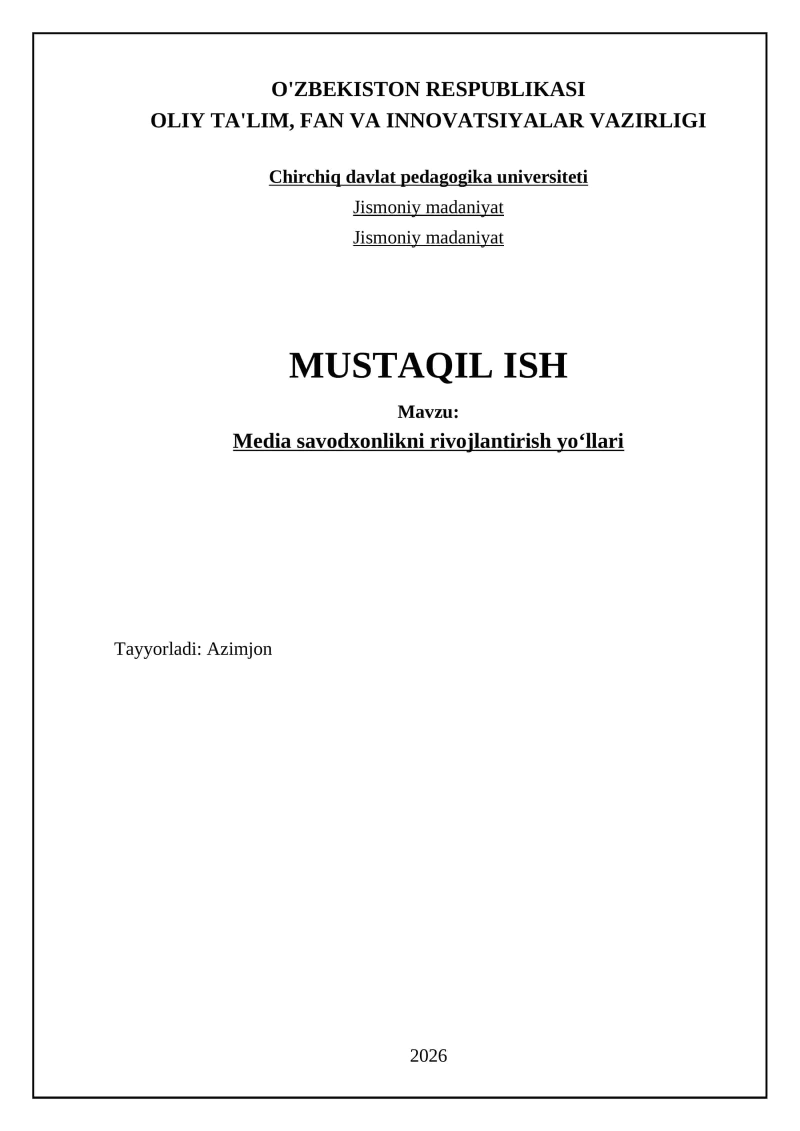 Media savodxonlikni rivojlantirish yoʻllari 1