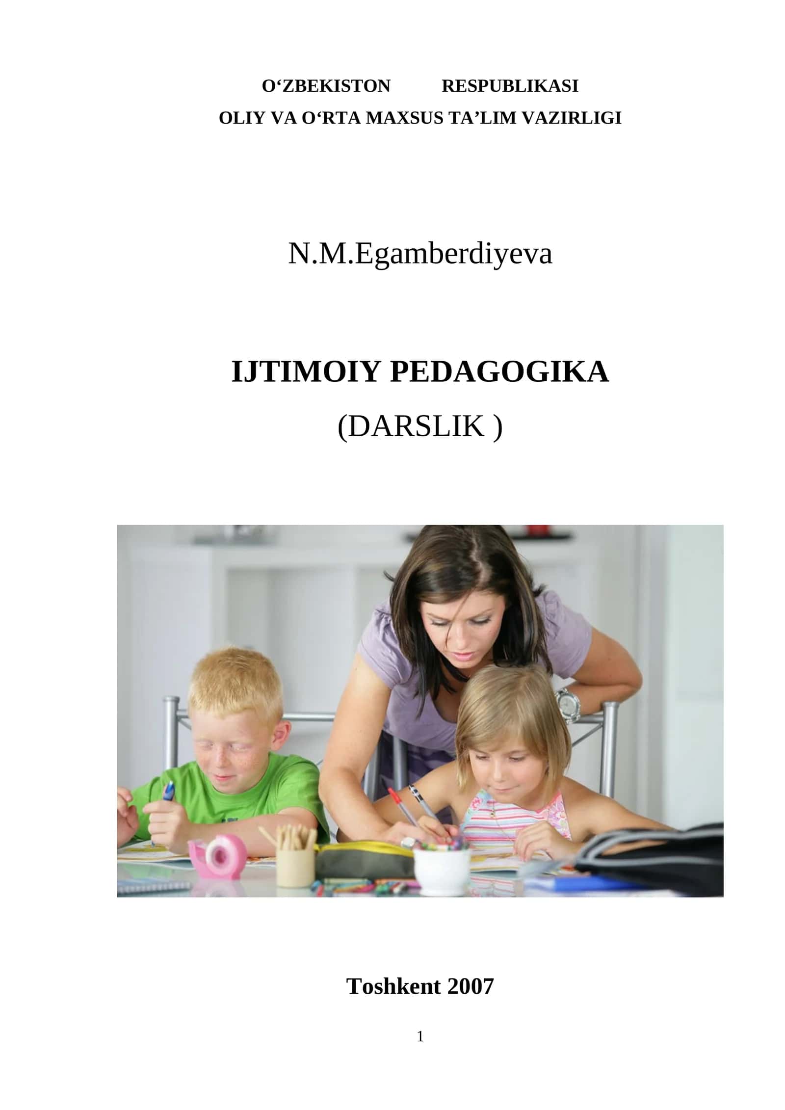 IJTIMOIY PEDAGOGIKA (DARSLIK) 1