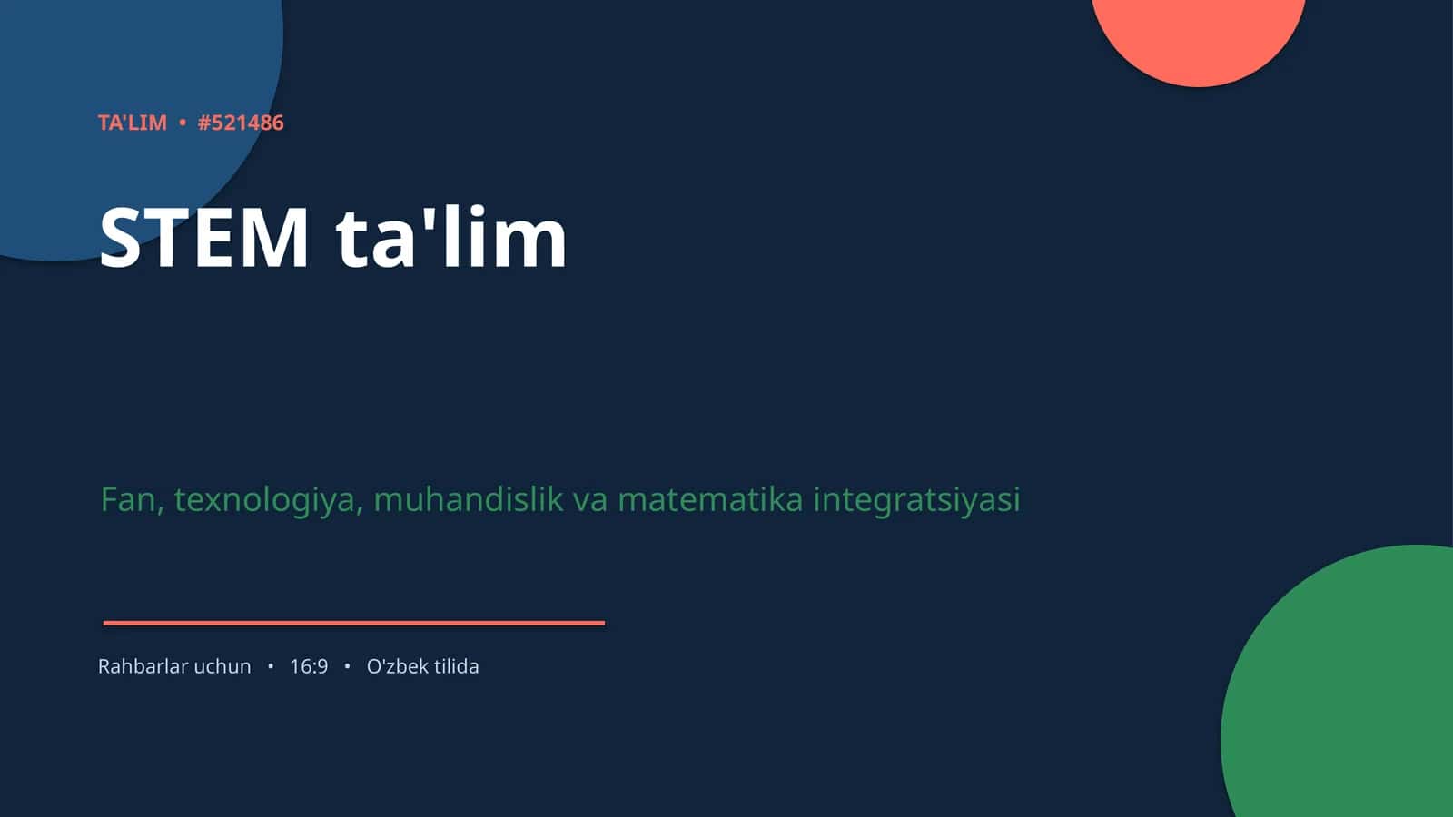 Fan, texnologiya, muhandislik va matematika integratsiyasi 1