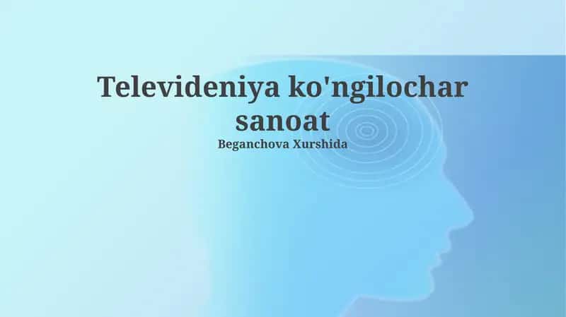 Televideniya ko'ngilochar sanoat 1
