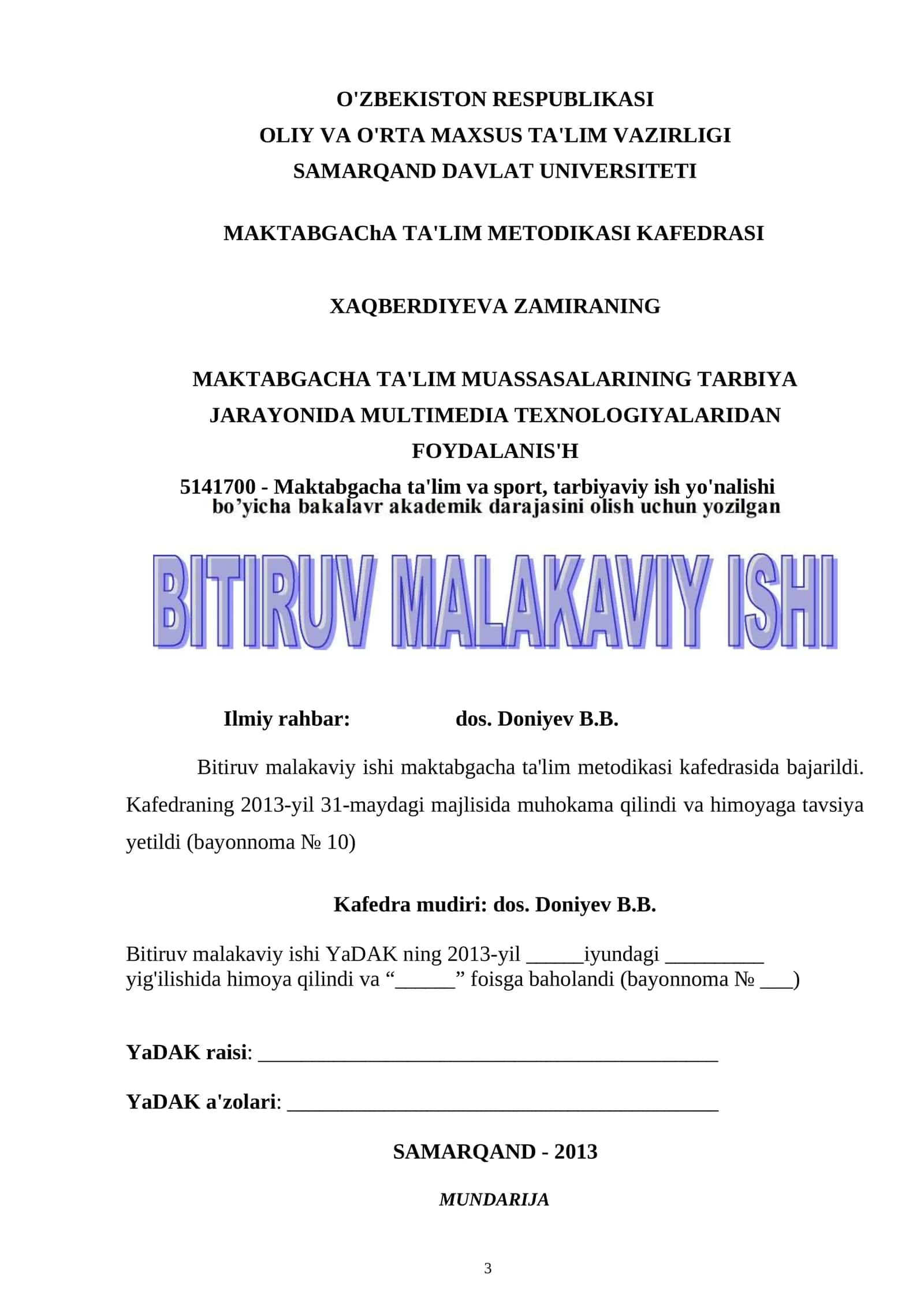 MAKTABGAChA TA'LIM MUASSASALARIDA AXBOROT TEXNOLOGIYaLARIDAN FOYDALANISHNING ShART- ShAROTLARI 1