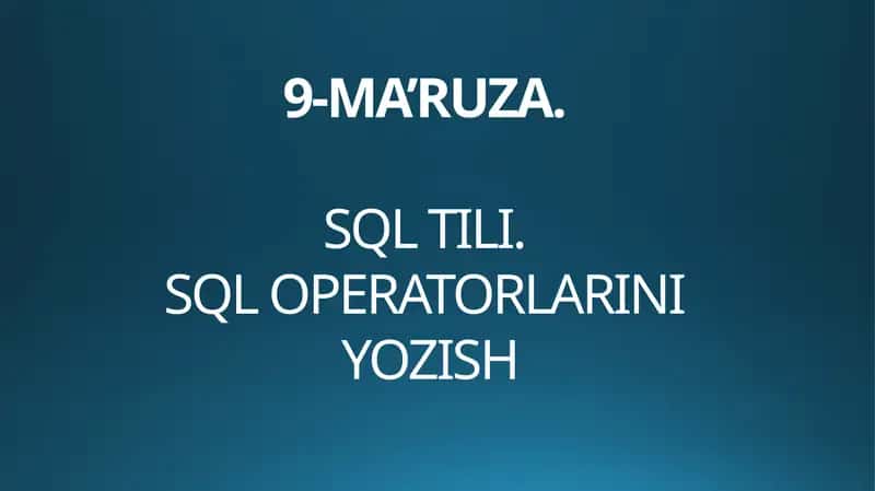 SQL TILI 1