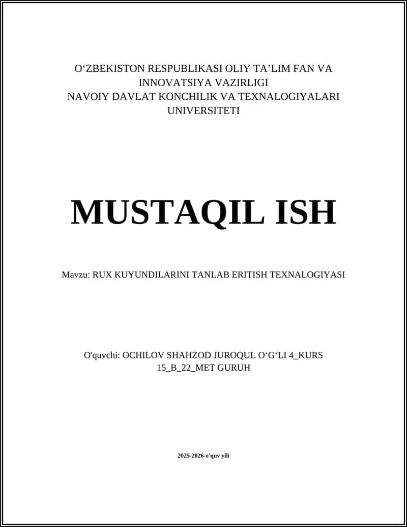 Rux kuyundilarini tanlab eritish texnologiyasi 1