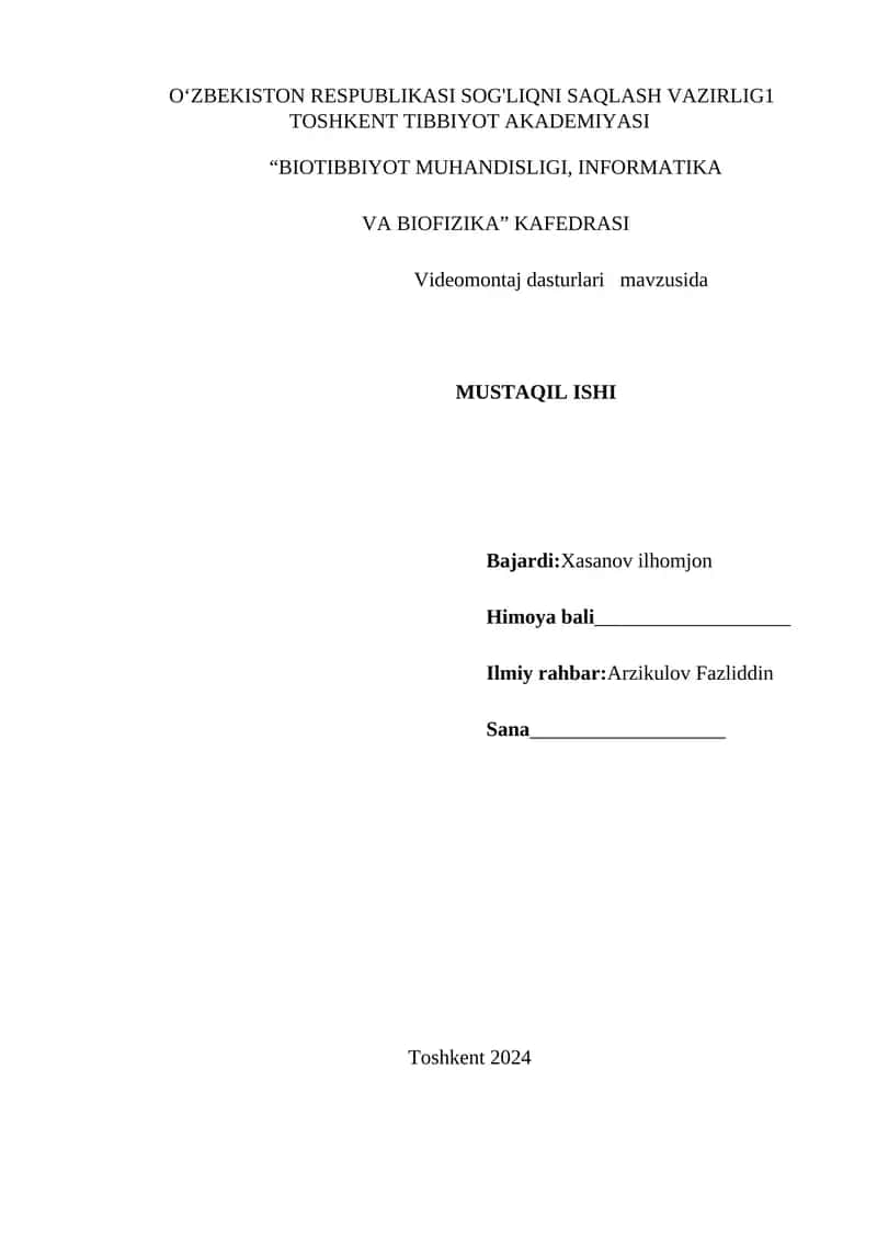Video montaj dasturlari 1
