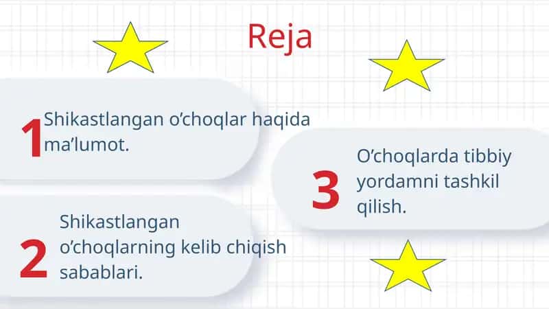 Shikastlangan O’choqlarda Tibbiy Yordamni Tashkil Qilish 1