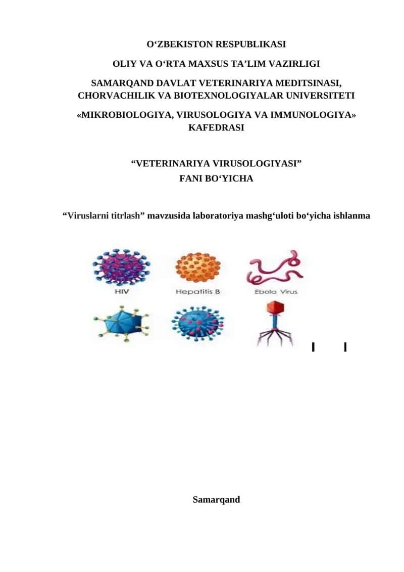 Viruslarni titrlash 1