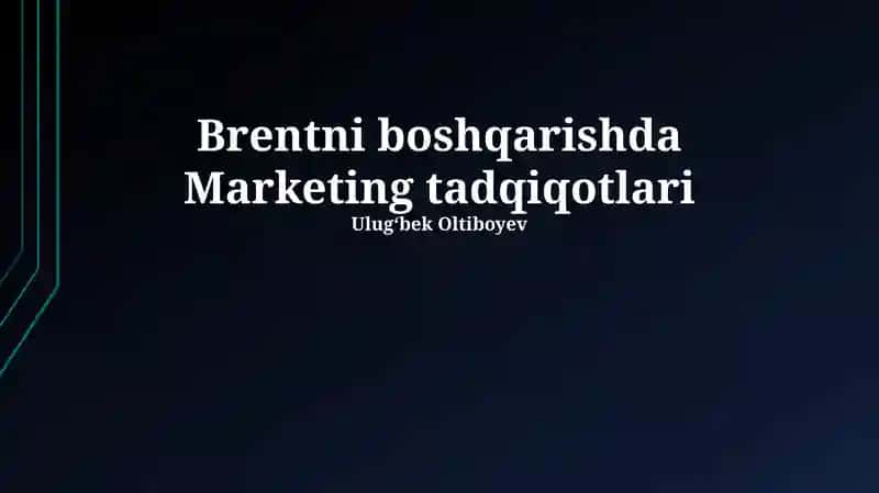 Marketing tadqiqotlari