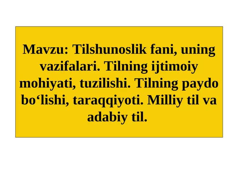 Tilshunoslik fanining vazifalari 1