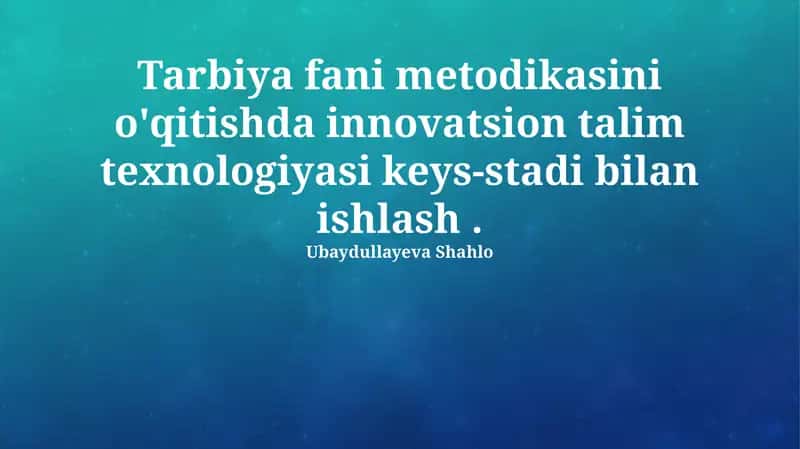 Islom axloqi fanidan interaktiv dars 1