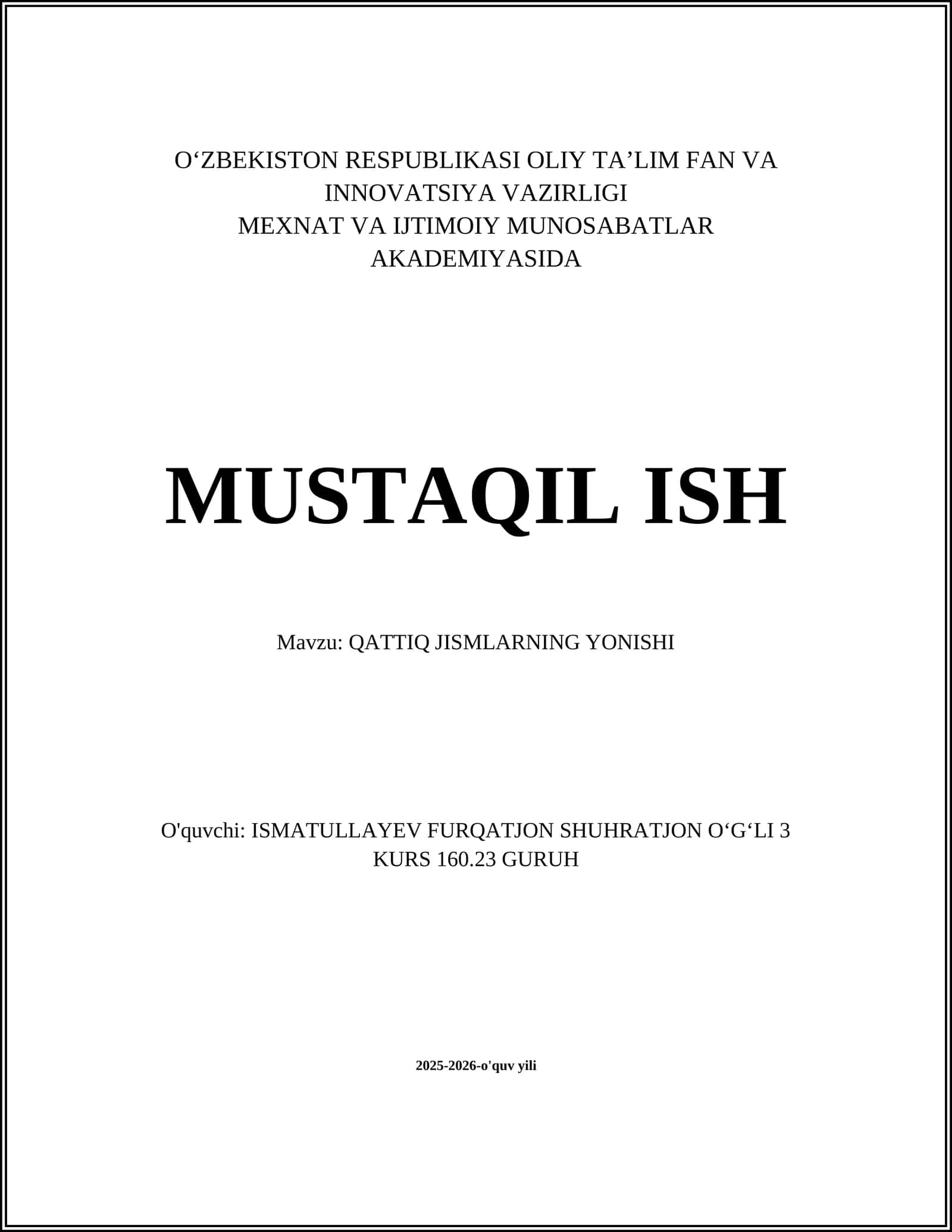 Qattiq jismlarning yonishi 1