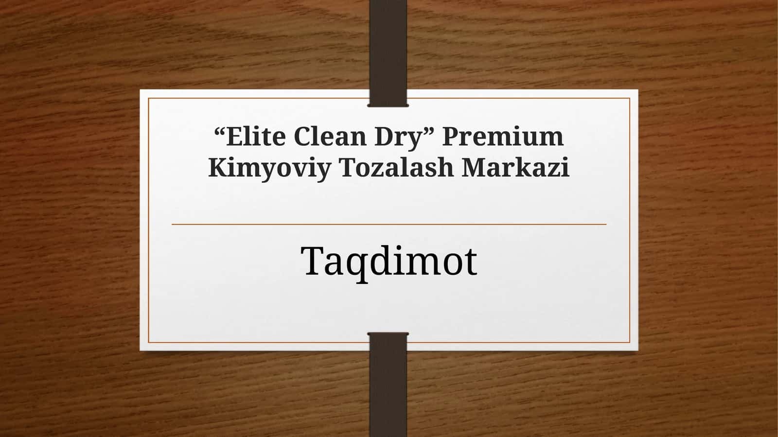 Elite Clean Dry 1