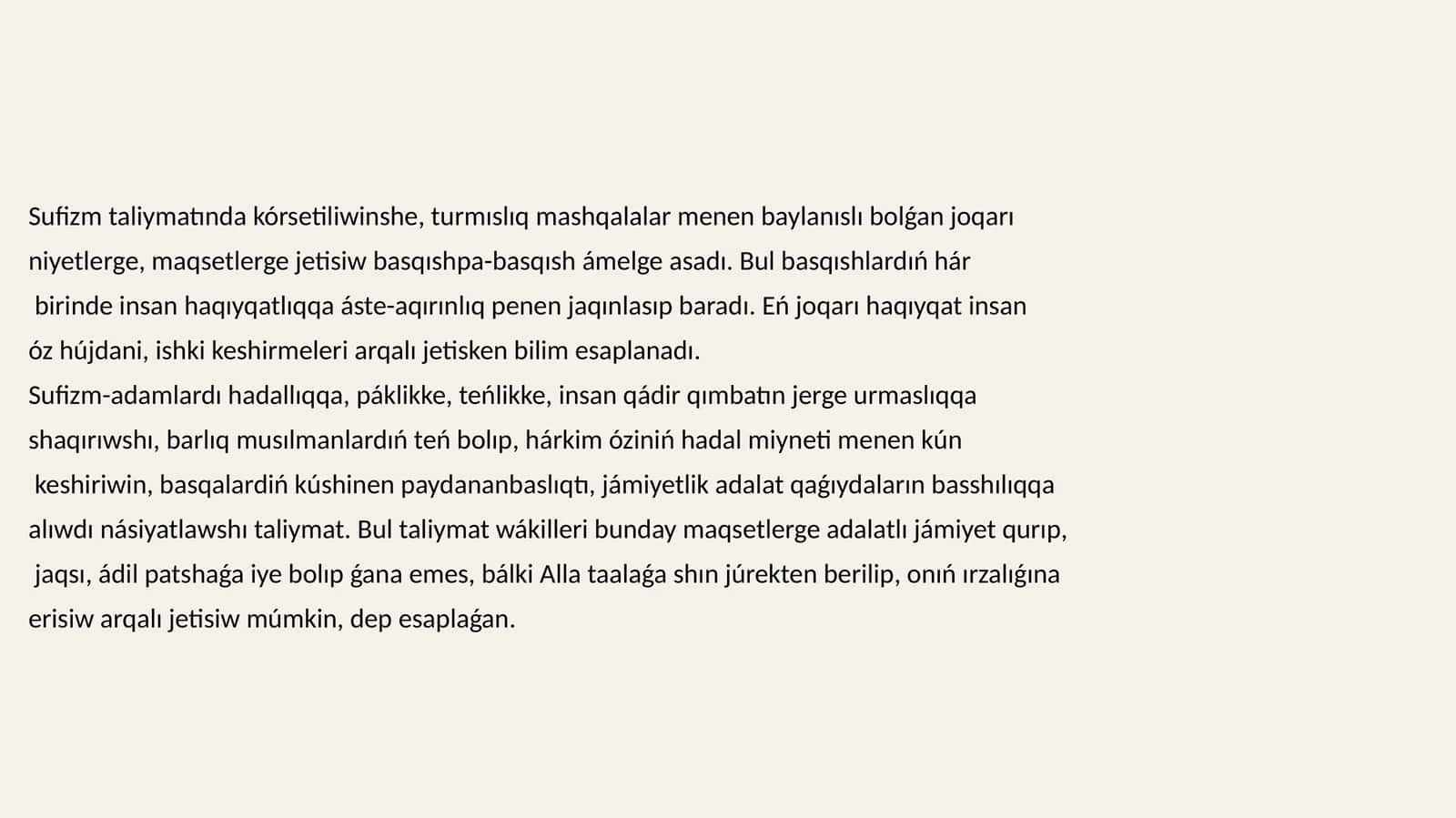 Sufizm taliymati 1