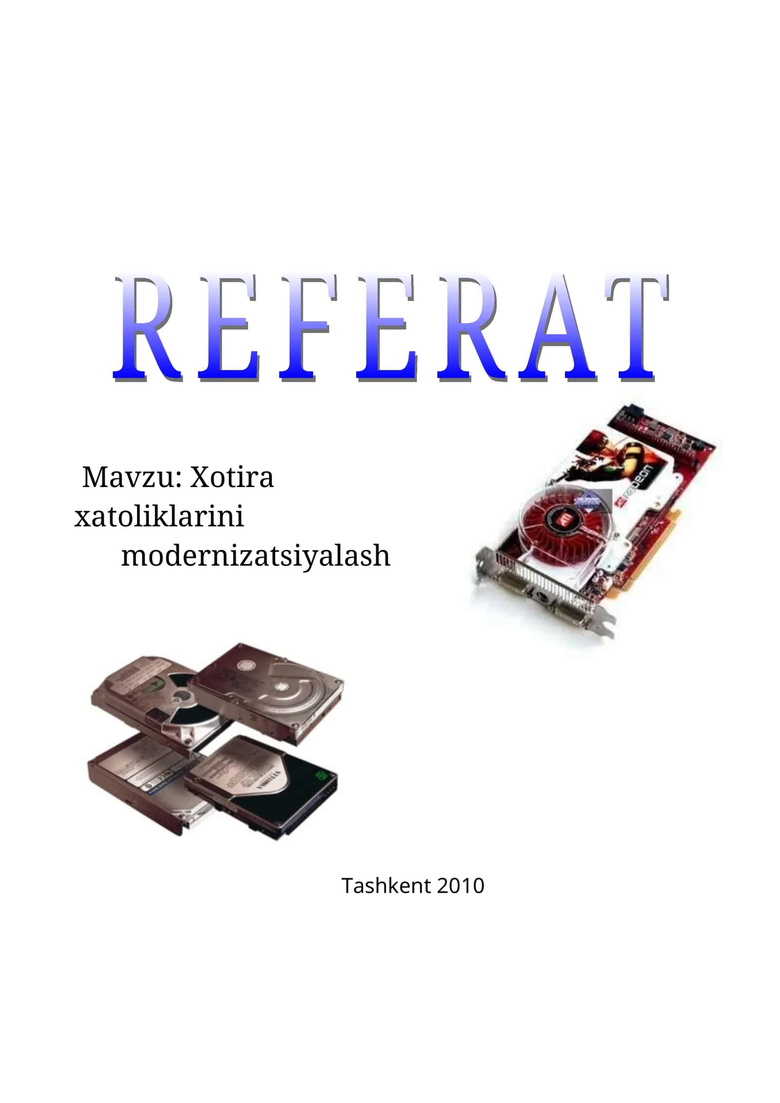 Xotira xatoliklarini modernizatsiyalash 1