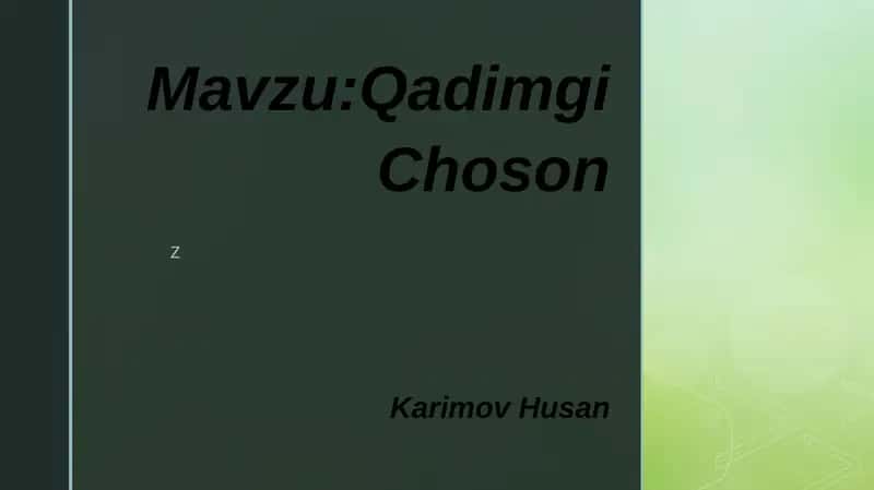 Qadimgi Choson 1
