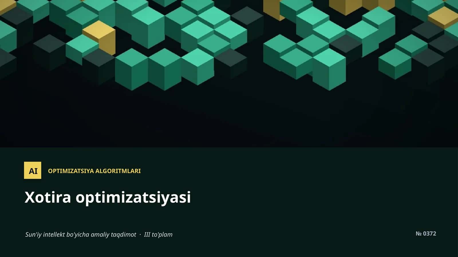 OPTIMIZATSIYA ALGORITMLARI 1
