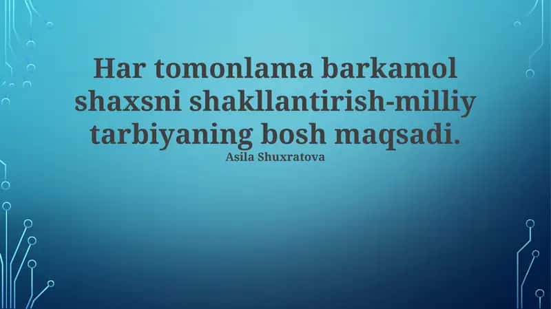 Milliy ta'limning roli 1