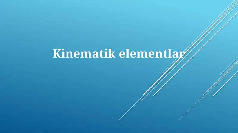 Kinematikelementlar 1