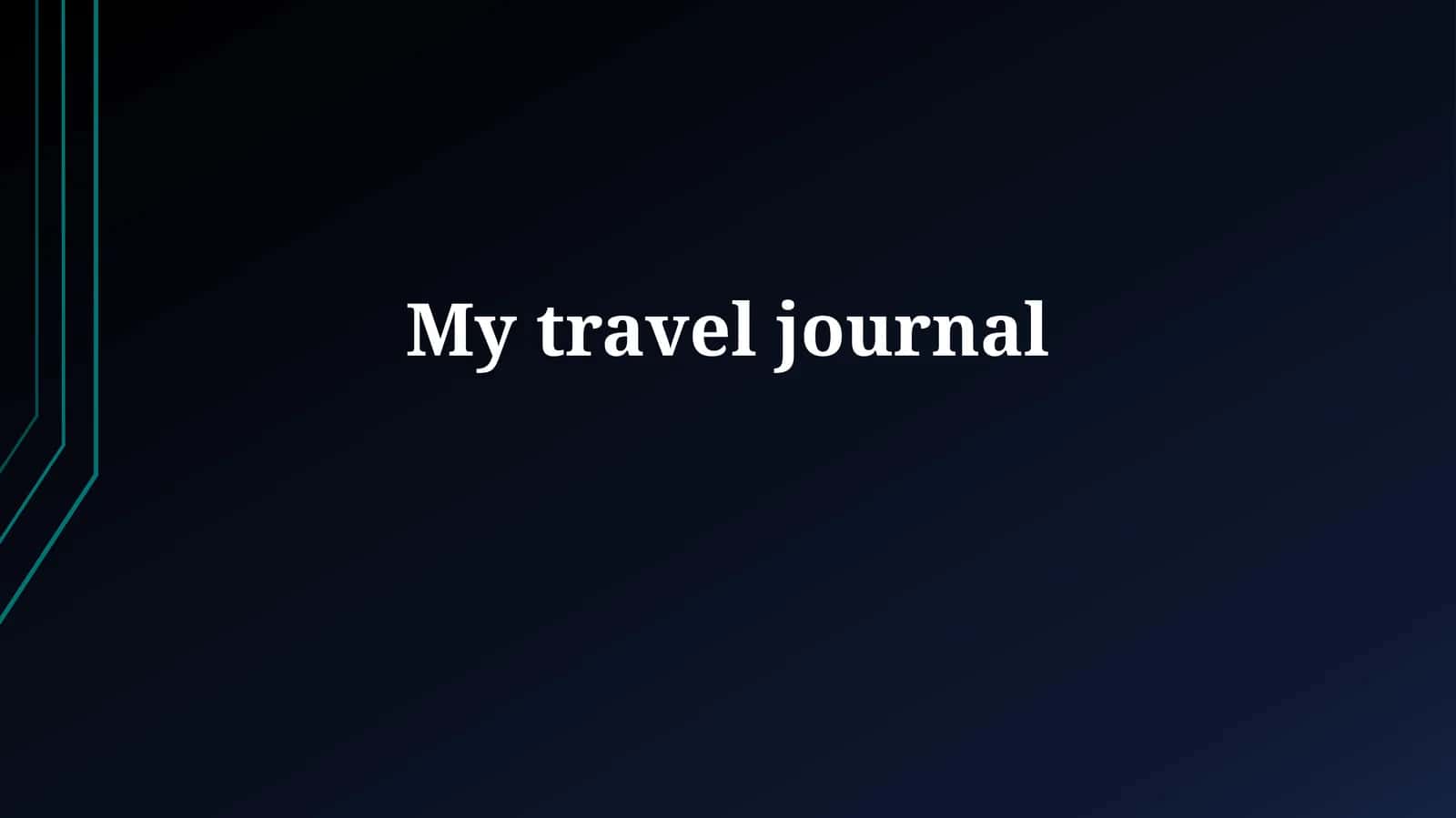 Mening sayohat jurnali 1