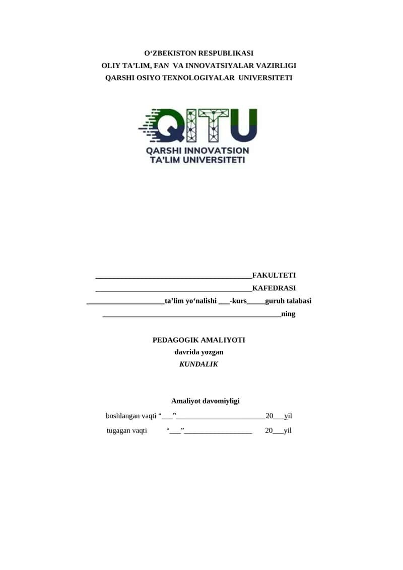 PEDAGOGIK AMALIYOTI 1