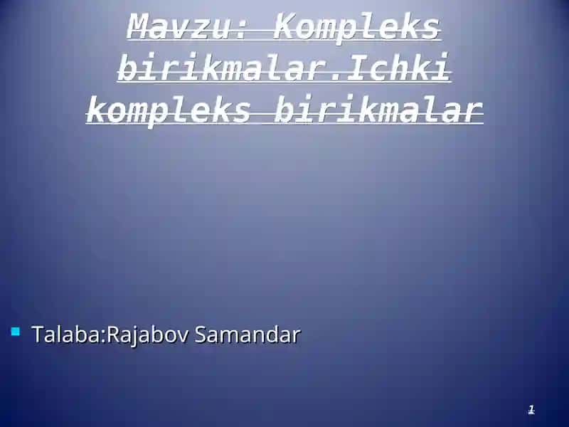 Kompleks birikmalar