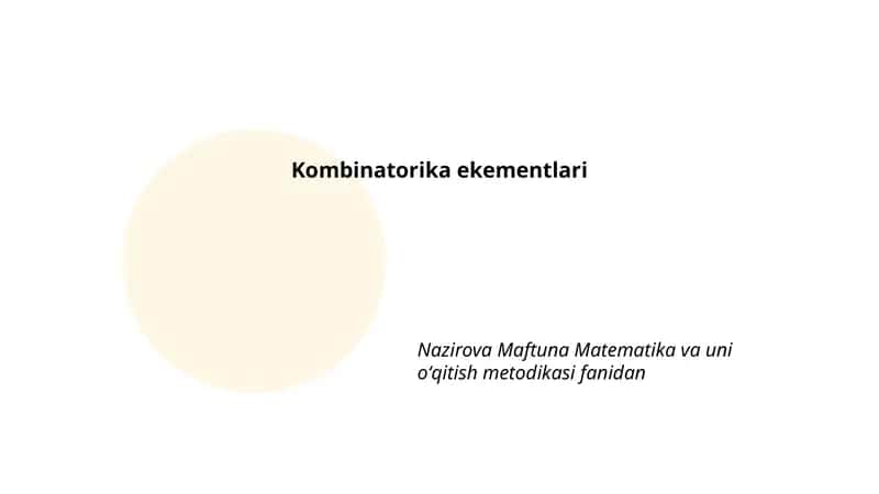 Kombinatorika ekementlari 1