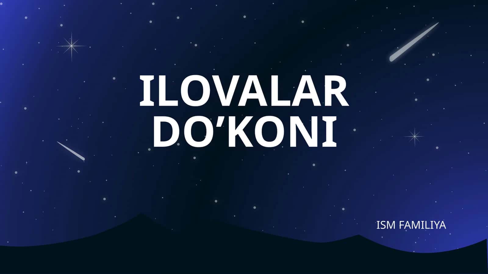 Ilovlar dokoni kurs ishi taqdimoti 1